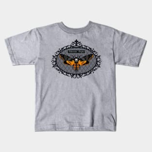 Death's Head HawkMoth Framed Kids T-Shirt